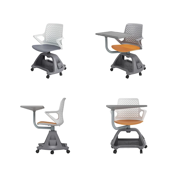 Вращающийся стул со штативом-треногой с планшетом для письма, основанием и колесиками, вращающийся стул 360 дюйма с блокнотом для письма