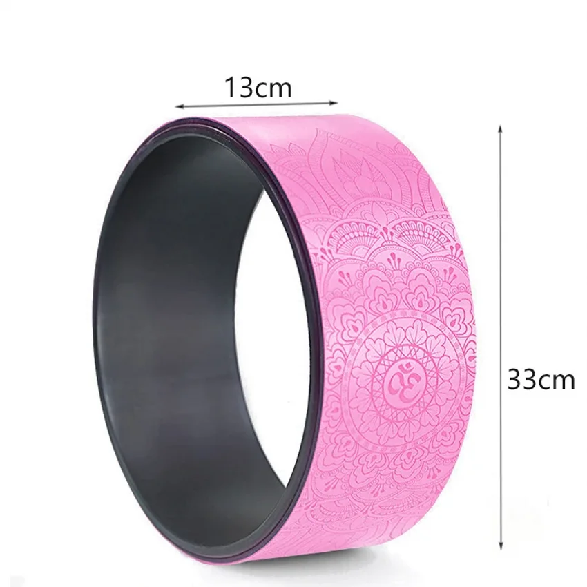 Yoga Wheel Pilates with Buddha Lotus Professional PU Yoga Circles Gym Workout Back Training Tool For Bodybuilding Fitness