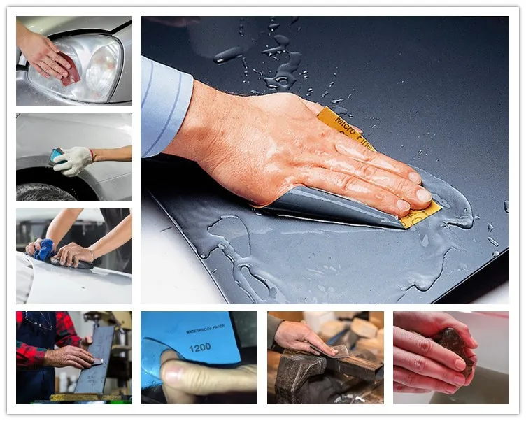 Premium Wet Dry Waterproof Sand Paper 120 Grit Sandpaper Abrasive Sanding Sheets For Stone
