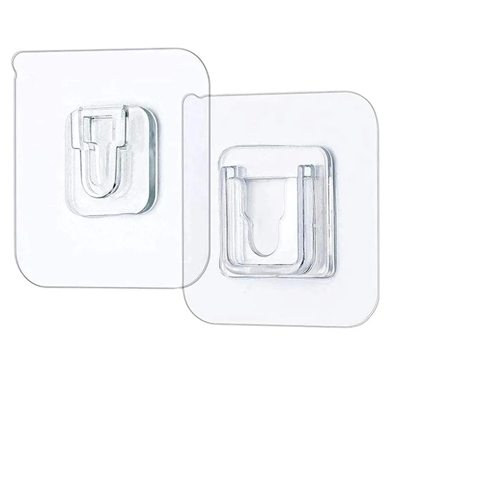 Wall Mounted Hanger Waterproof Transparent Adhesive Seamless Hooks For Kitchen