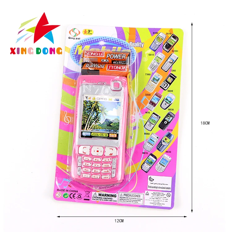 2024 Hot selling Kids mobile telephone with battery plastic toy small music N70 mobile phone toy