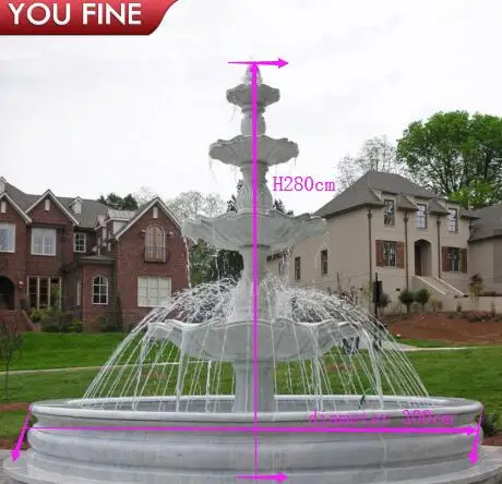 Открытый 4 уровня мрамор фонтана для украшения