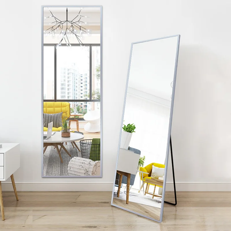 Home Full Length Mirror Dressing Room Floor Mirror Interior Decorative Modern Luxury Big Round Mirror  for Bedroom
