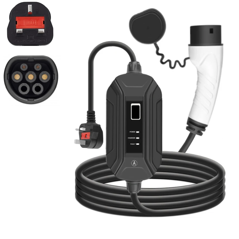 Силовой заводской level2 IEC62196 Тип 2 16 а евро-Schuko/UK/CEE разъем питания 5 м Европейский Стандарт портативный адаптер для зарядки AC EV