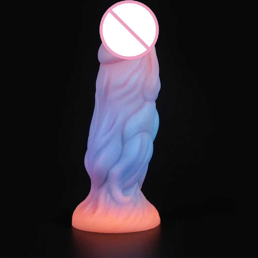 9 Inch Luminous Glow in The Dark Male Dildo Large Big Huge Sex Toy for Women