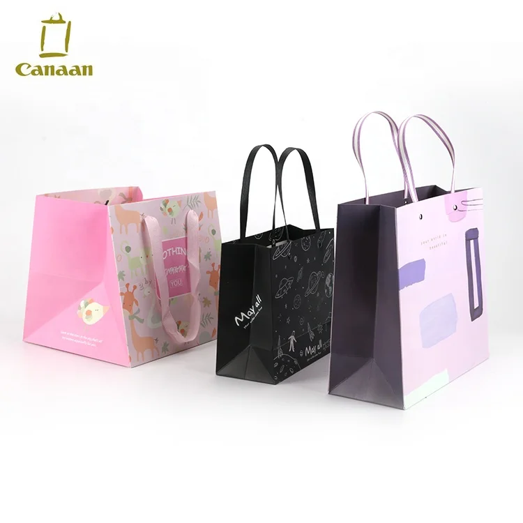 Customized Lovely Girl Gift Paper Boutique Wedding Bag, Shopping Paper Bag Custom Printing