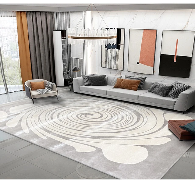 Handmade Natural Bamboo Fibre Rug Moisture Resistant Soft Modern Style Carpet Home Office Tufted Washable Bedroom Living Room