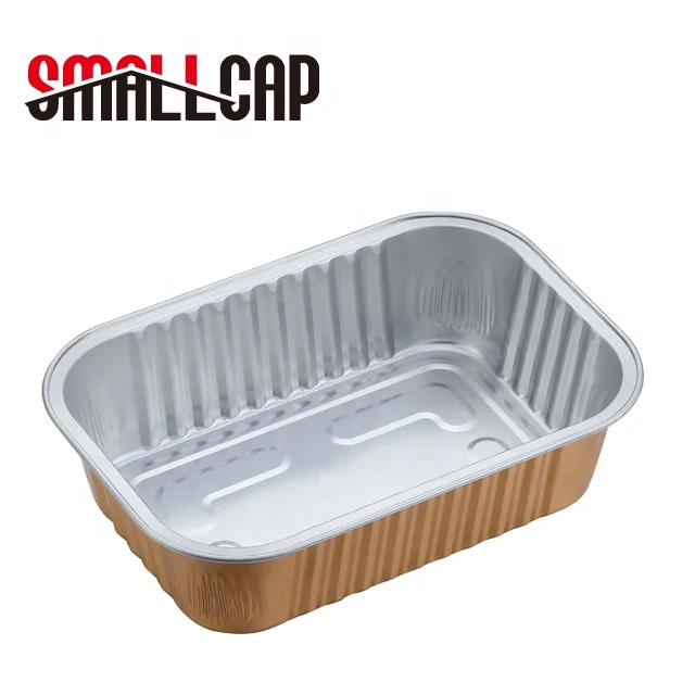 161x112x42mm 500ml heat seal airproof smooth wall aluminium foil tray with lid for frozen food fresh PET food container CREC500