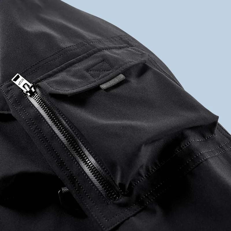 2022  wholesale custom autumn fashion jacket streetwear cargo black jacket for men