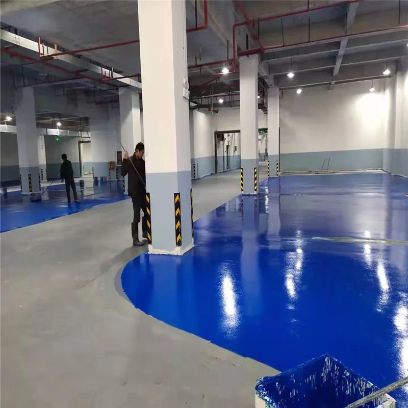 Polyforte abrasion resistance anti scratch glossy finish warehouse floor  parking lot  concrete water based dye