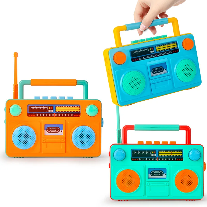 Early Education Machine Toys Radio Mini Record Music Player Tape Retro Recorder Classical Model Radio Baby Musical Toys
