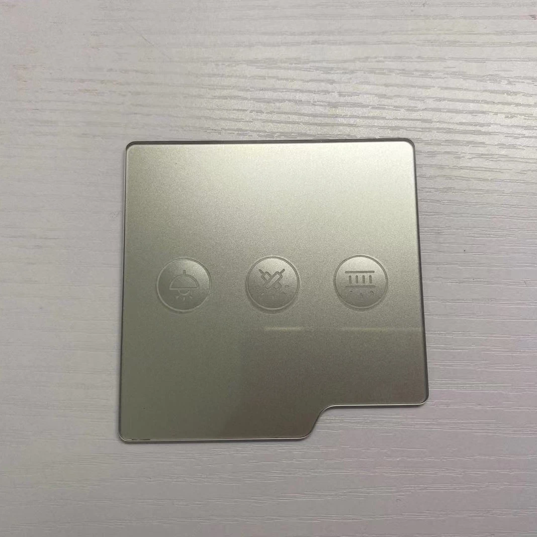 3mm Custom Screen Printing Wall Touch Switch Tempered Glass Panel