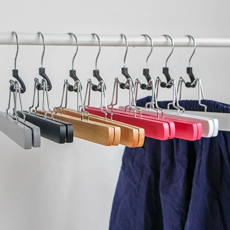 rak baju Perchas Laundry Clothes Hangers OEM Great Custom Logo 6 Pack Extra Wide Shoulder Coat Clothes Organizer Wooden Hanger