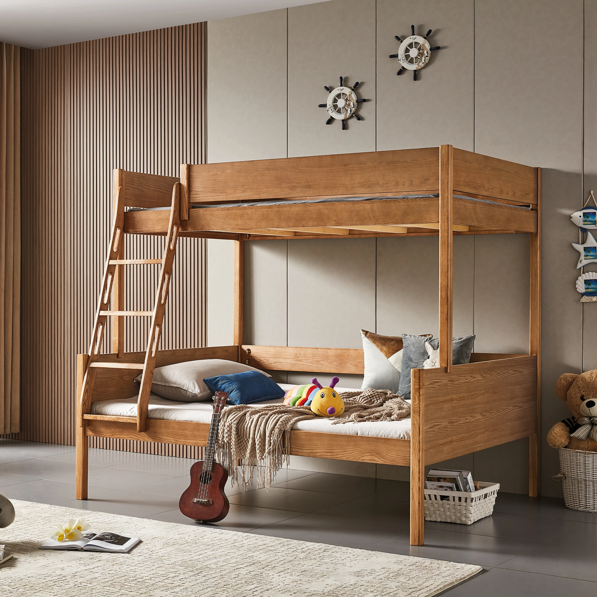 Loft Children Bed Wooden Bunk Kids Bed Cheap Furniture Kids
