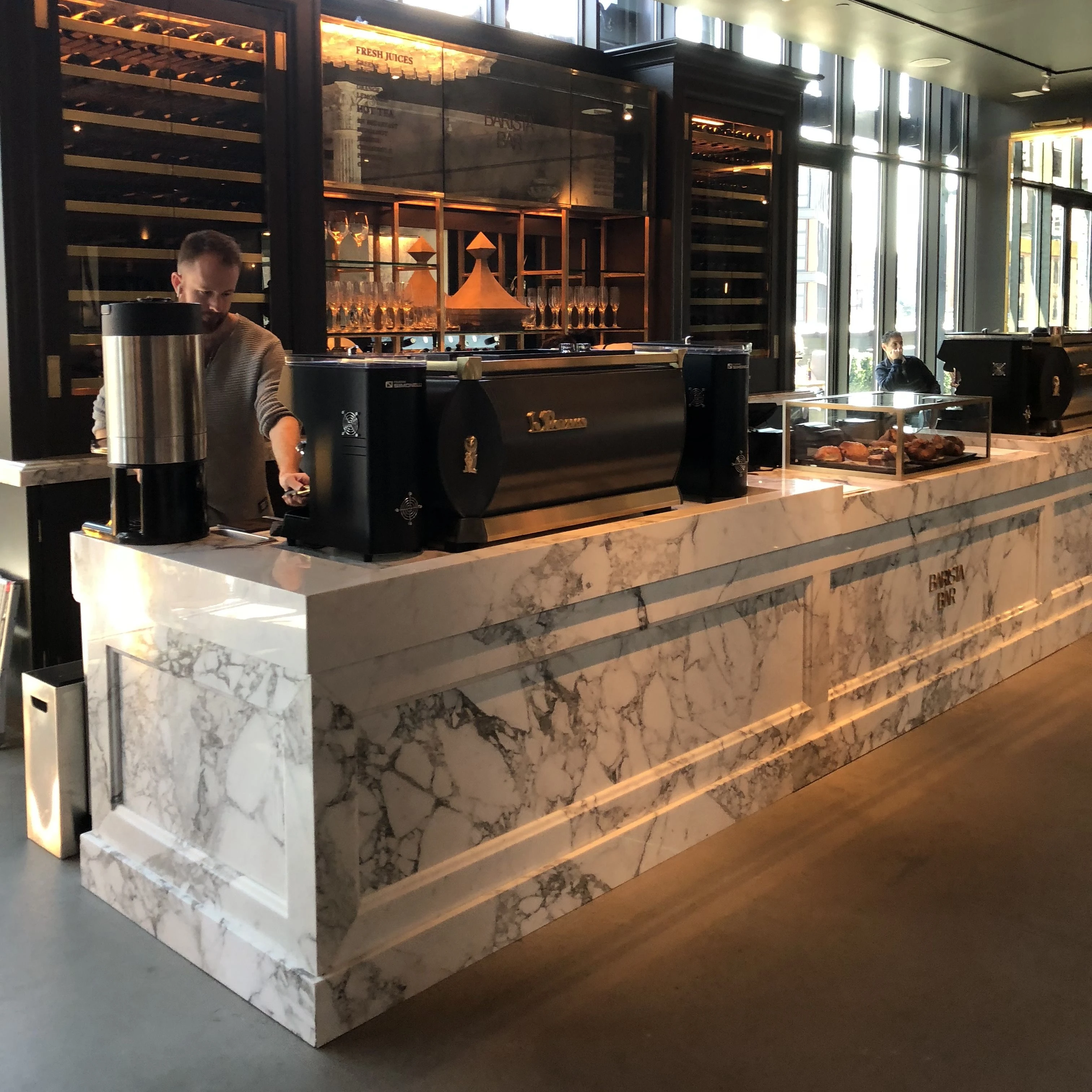 YESTONE custom marble stone counter stand wine bar cabinet witch lights led bar counter nightclub restaurant bar counter