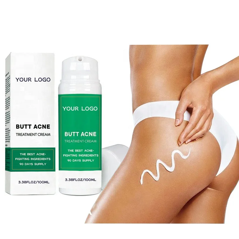 Fast Results Butt Acne Clearing Treatment Cream Salicylic Acid Bum Buttock Thighs Zits Breakouts Pimples Solution Body Lotion