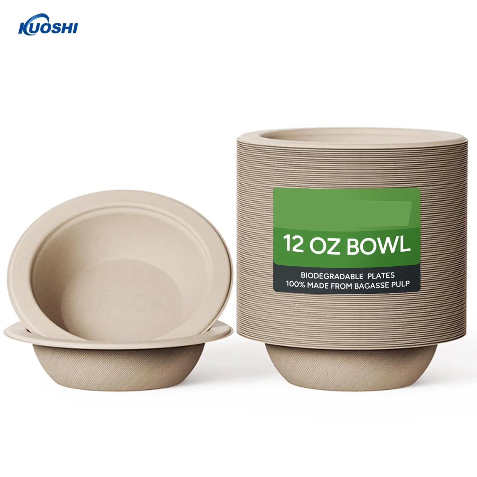 OEM Kuoshi Disposable Customize Salad 12 26 32 48 Oz Bowls Biodegradable Compostable Paper Bowl