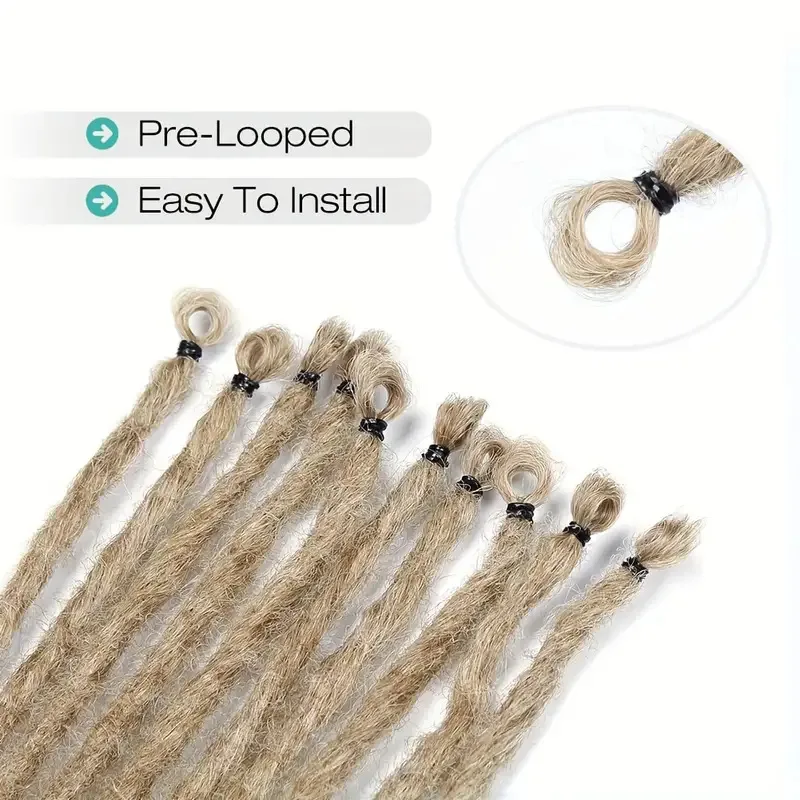 24-Inch Soft Handmade Synthetic Dreadlock Extensions 10 Strands/Pack with Curly Ends High Temperature Fiber Braids Locs SE Brand