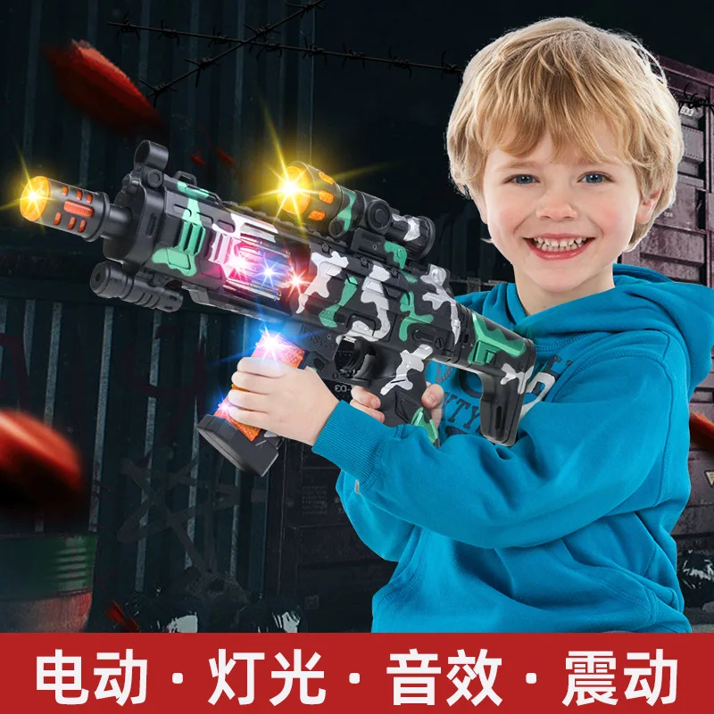 2024 Factory Direct Sale High Quality Sound And Light Electric Automatic Toy Submachine Guns Kids Gun Shooting Toys