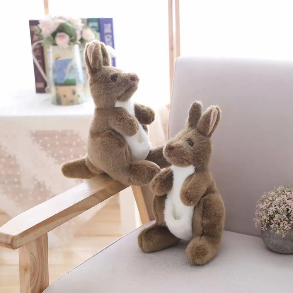 Customized Christmas Gift Kangaroo Plush Toy for Kids Factory Wholesale Wild Stuffed Animal Baby Kangaroo Plush Soft Toy