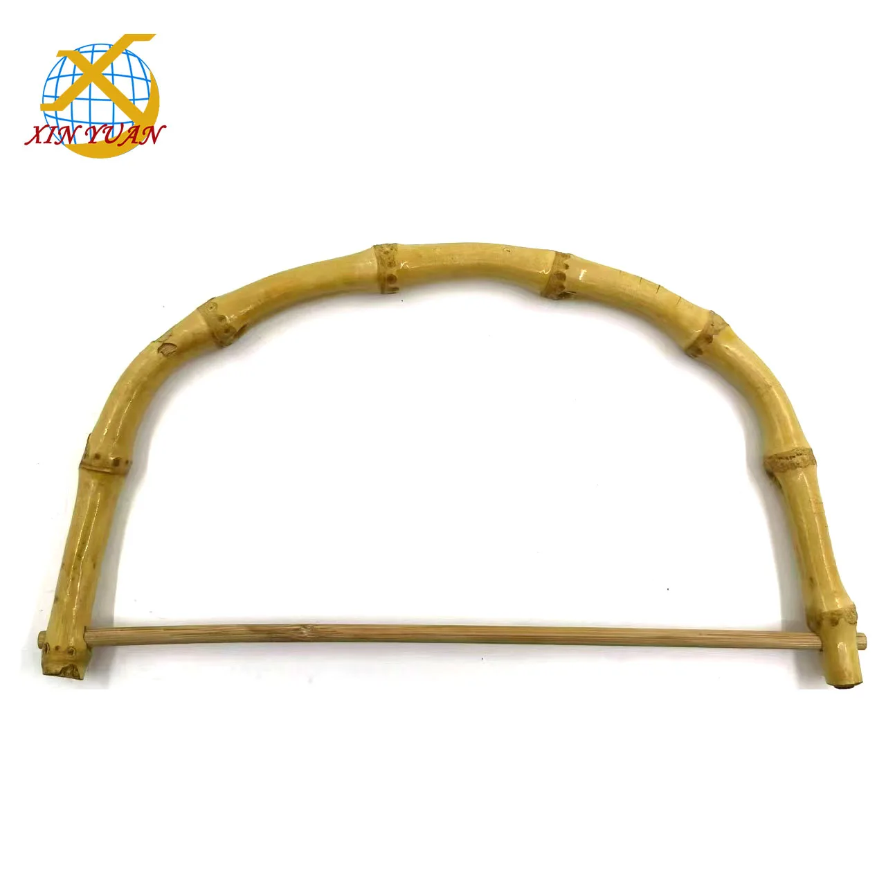 Wholesale D-type bag accessories Bamboo handle DIY luggage accessories Carry handbags Bamboo handle natural color
