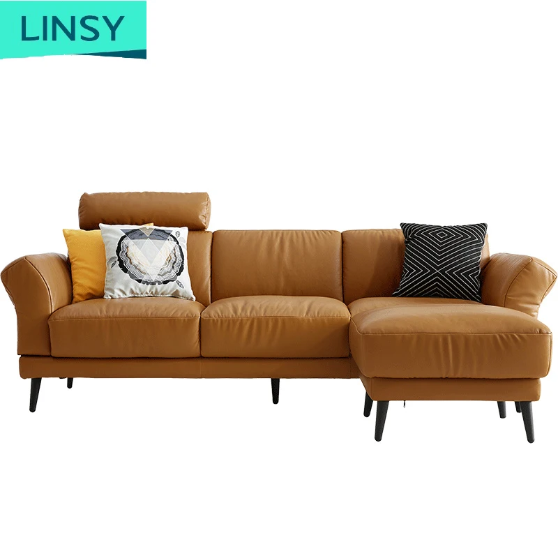 Angle Corner Sofa Set Noir Luxe Tisu Royal Canape 7 Places Salon Dangle Canap Cuir