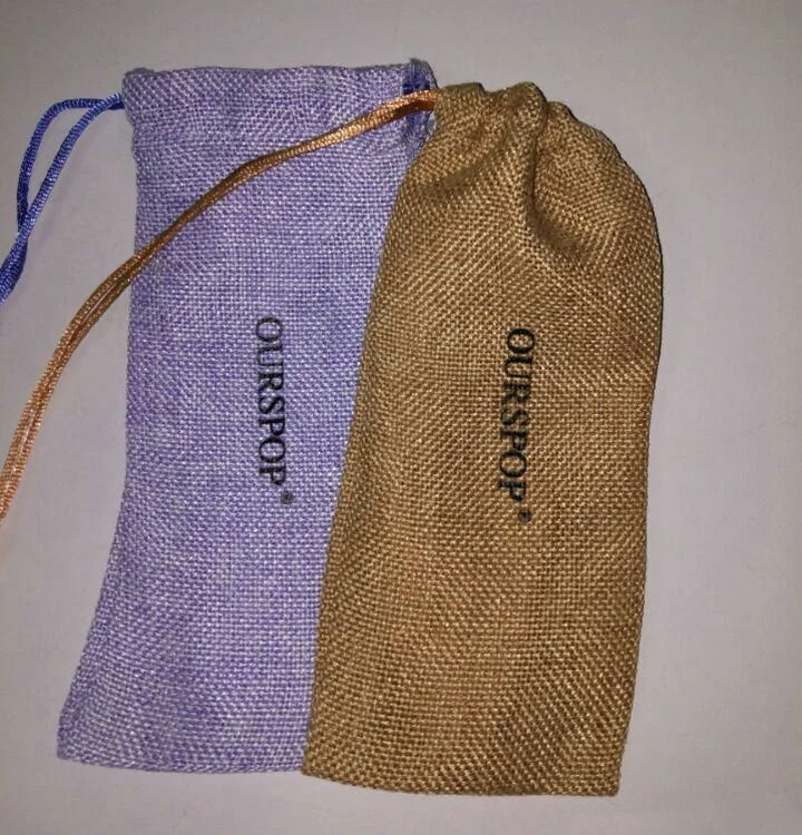 Wholesale Customize Drawstring Linen Sunglasses Bag