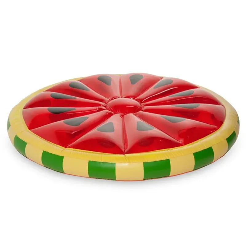 PVC Rafts Outdoor Swimming Pool round watermelon Inflatable Float  Floatie Lounge Toy For Kids and adult