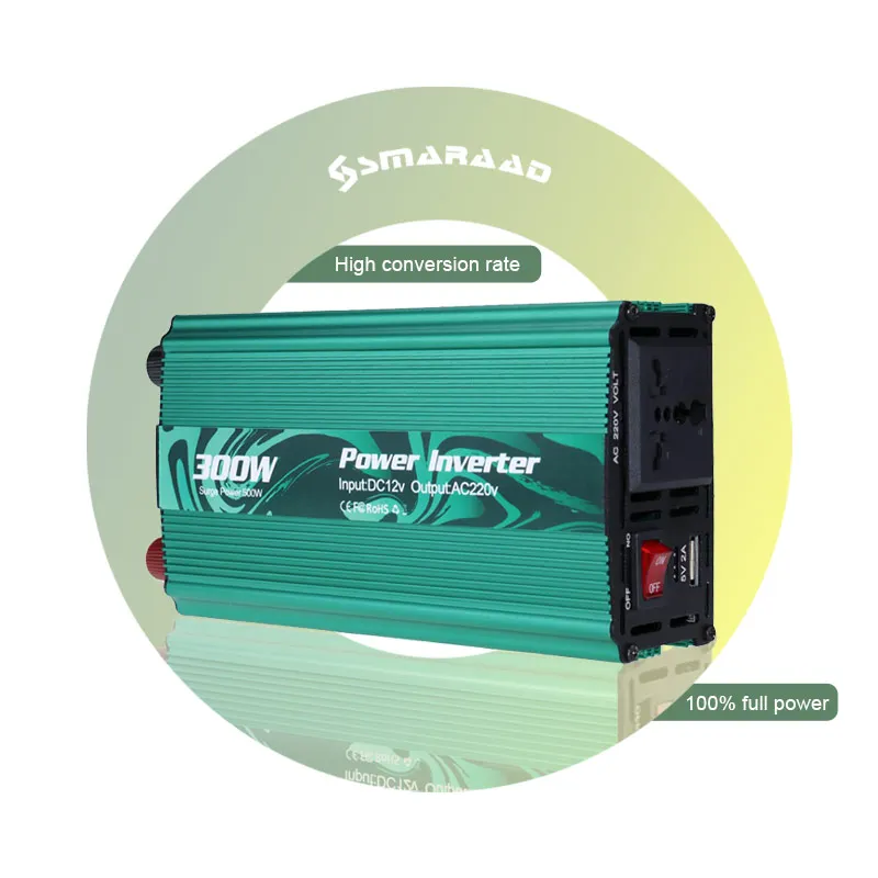 SMARAAD High Quality Portable 300W Vehicle Inverter DC 12V to AC 220V Sine Wave Improved Inverter & Converter