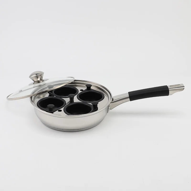 2/4/6 pcs Non-stick Egg Cups Poached Egg Cooker Stainless Steel Egg Poacher Pan