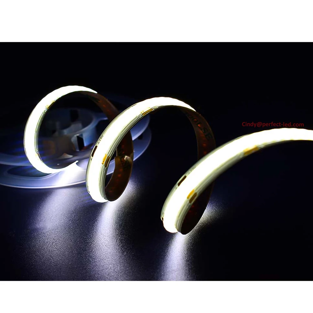 CRI90 dotless Светодиодная лента Гибкая COB CCT без светодиодной точки 12 В 24 линейный свет высокой яркости Двухцветная светодиодная