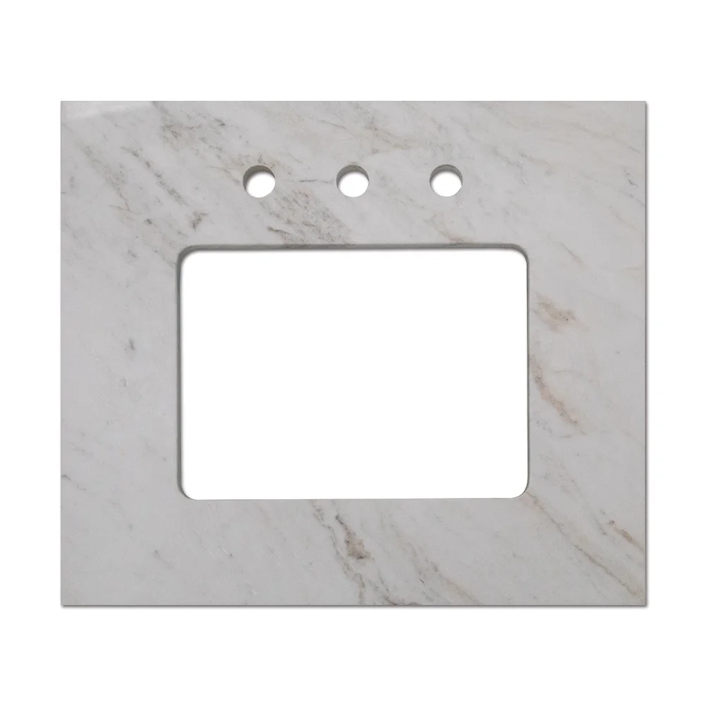 Glorious Gold Countertop 2 White Polished Marble Kitchen Countertops
