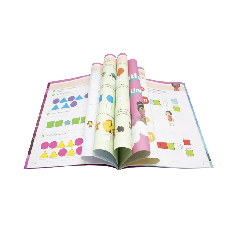 High Quality Custom Softcover Book Printing Children Textbook Wholesale Kids Work Book