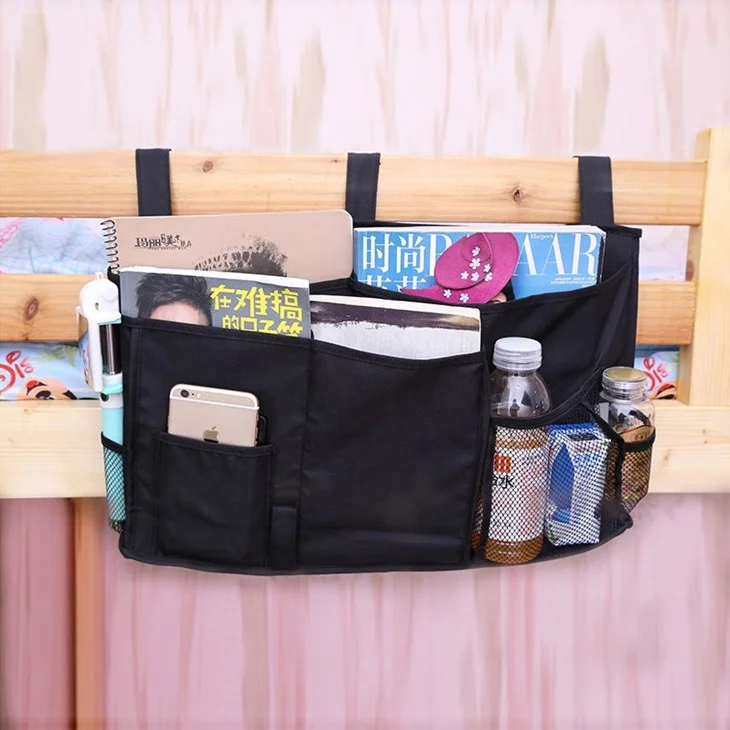
8 Pockets Caddy Hanging Organizer Bedside Storage Bag for Bunk and Hospital Beds, Dorm Rooms Bed Rails 