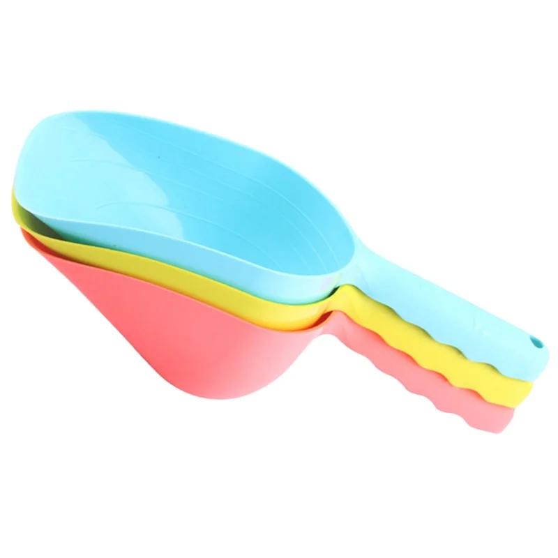 
 Дешевая цена пластик Высокое качество Красочные Собака Кошка еда ложка Лопата пластиковый корм для домашних животных совок  