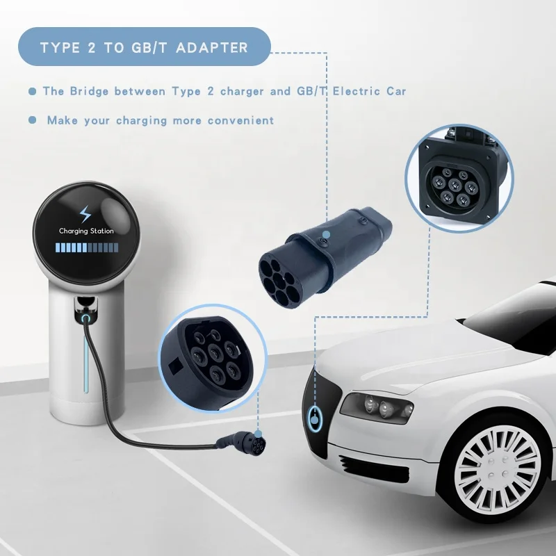 16 А 32 380 В AC EV адаптер Тип 2 разъем преобразователь в GBT штекер для GB/T китайского