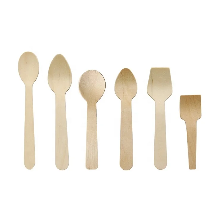 Disposable Printed Popsicle Sticks Molds Wooden Ice Cream Spoons With Logo Biodegradable