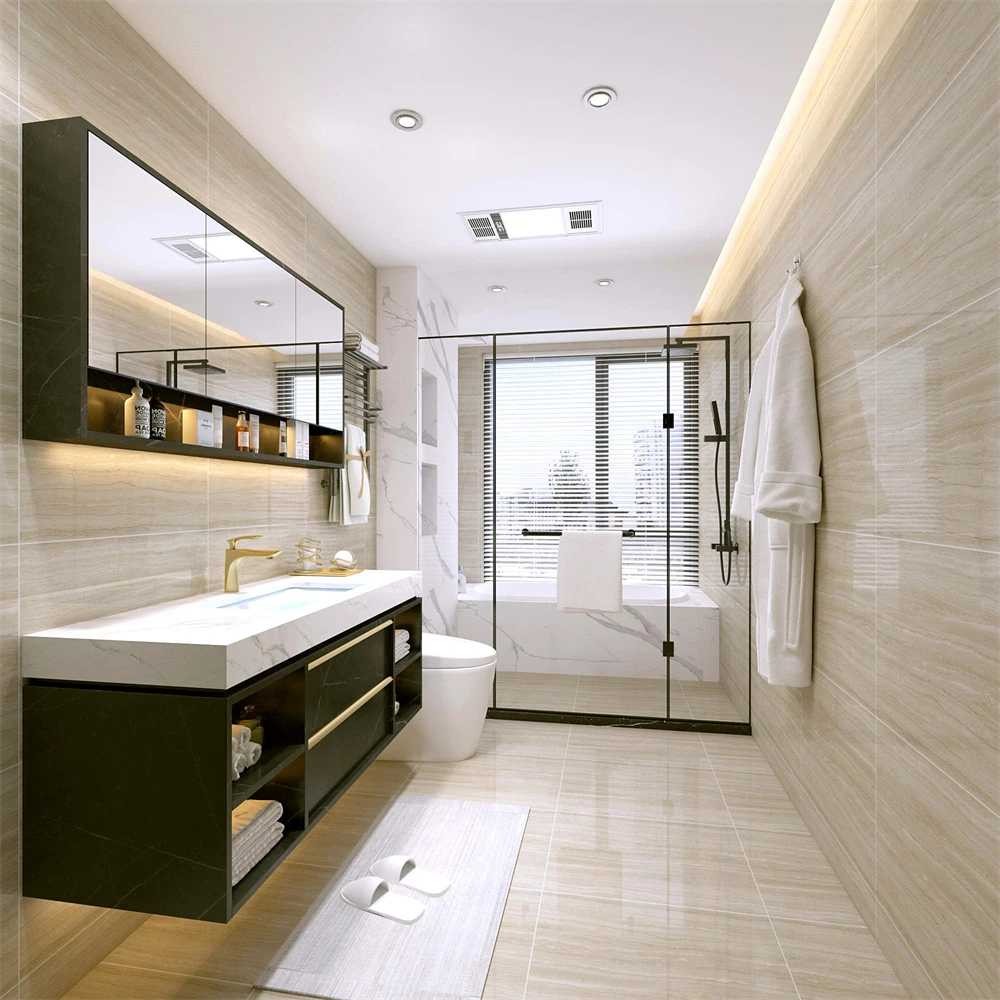 Modern wall bathroom vanity cabinets with sink luxury single sink bath vanities set floating mirror vanity