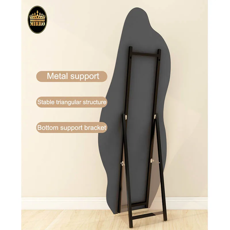Factory wholesale Nordic Room Home Wall Decor bedroom decorations hanging makeup salon irregular bathroom full body mirror miroi