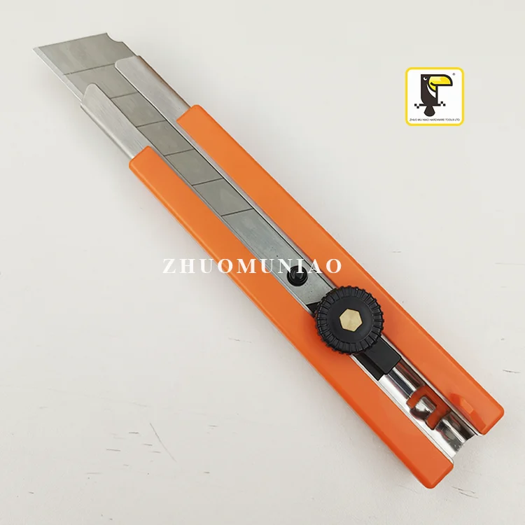 Оранжевые пластиковые ножи с винтовой защелкой 25 мм раздвижной нож для резки картона