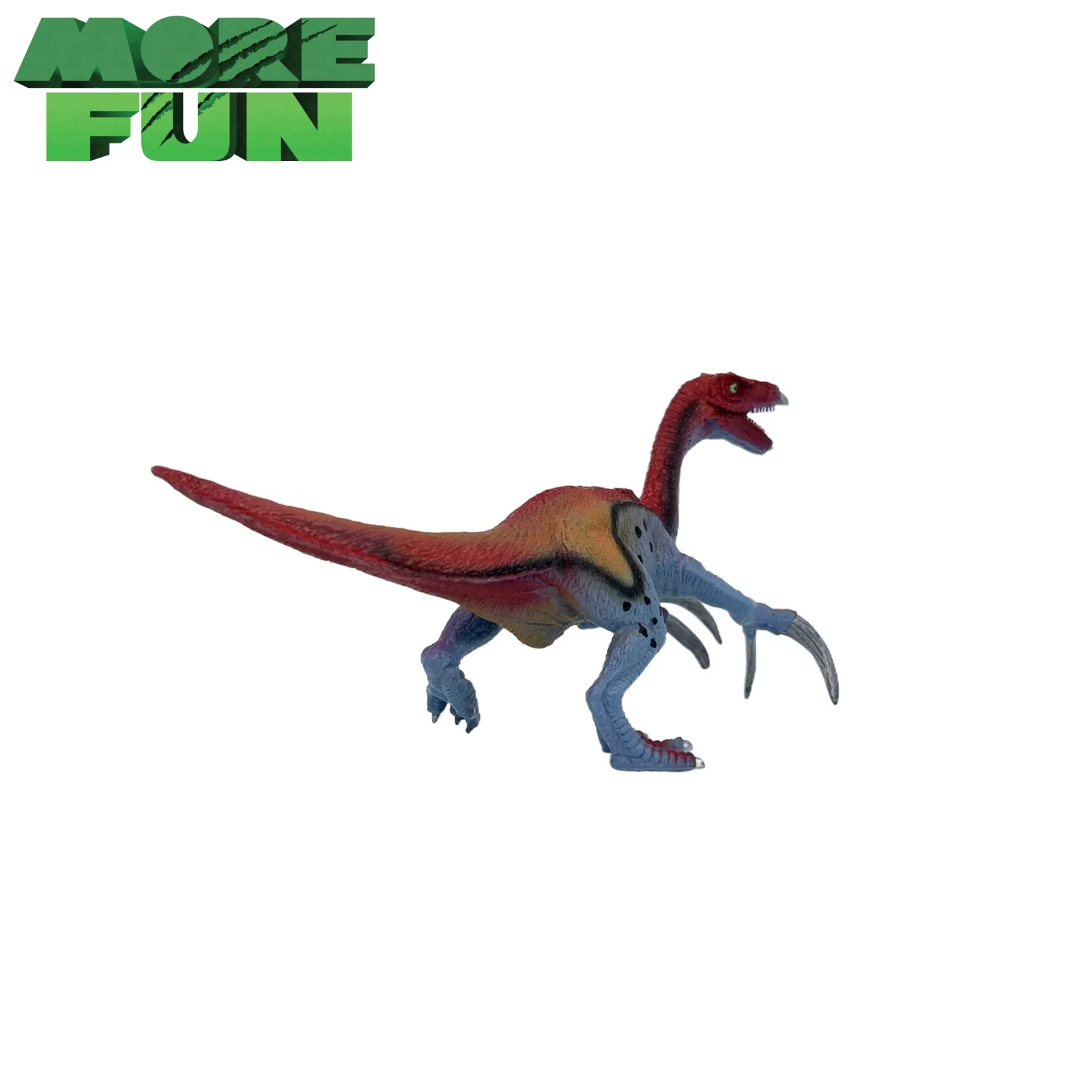 Игрушки-животные Morefun фигурки динозавров игрушки реалистичный мир маленькие синие пластиковые Therizinosaurus образовательный дисплей