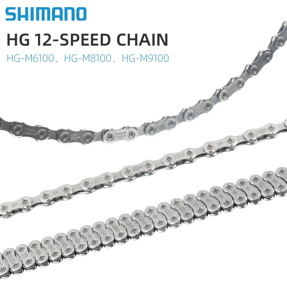 Original Japan Shimano Deore/XT/XTR road/MTB Bicycle chain CN-M6100/M8100/M9100 12S 116L/126L Box Chain Quick link 12V Chain