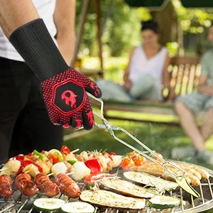 Extreme Heat Resistant Gloves BBQ Oven Fireproof Deyan 800 Degree Silicone gel Non-slip Gloves For Heat Insulation