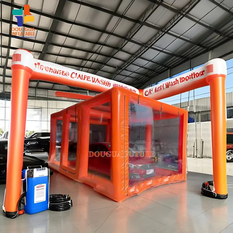 Clear PVC Inflatable Car Storage Bubble Cheap Rental Vehicle Capsule Cover Air Blower Outdoor Tent Model Accessory Sea Shipping