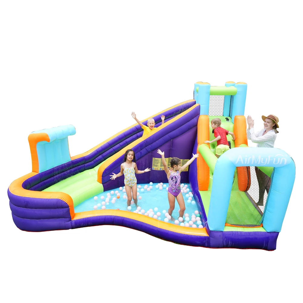 Airmyfun multifunction slide water jumping house commercial inflatable bouncy castle for sale