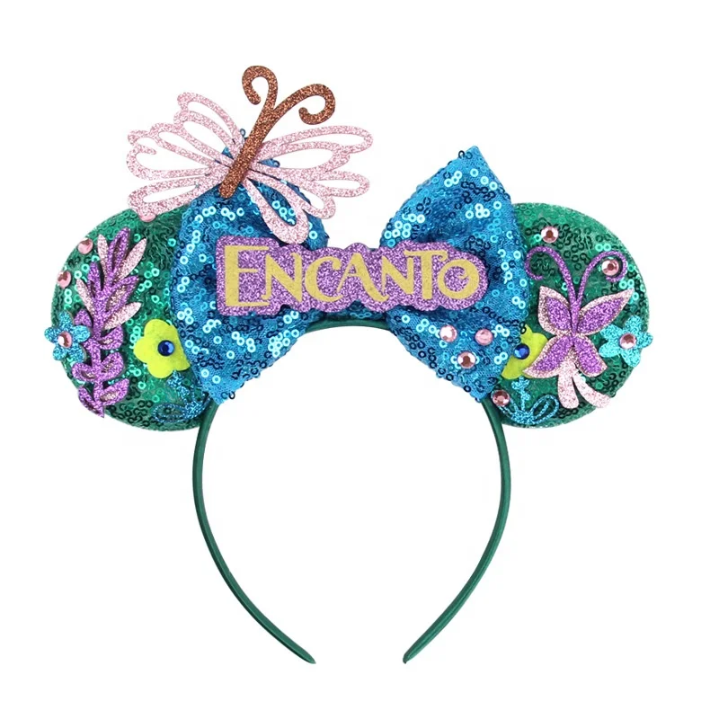 Ziming New Hot Kids Encanto Magic Mouse Ears And Bow Headbands Butterfly And Stars Cosplay Headband