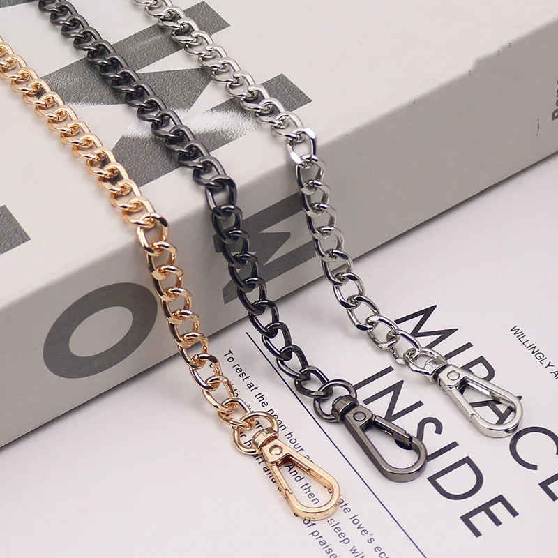 Factory Wholesale Solid Color Metal Flat Chain Snake Chain For Bag Chain In Stock