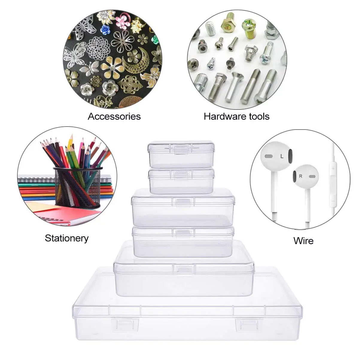 Custom Small Packing Case Transparent Portable Multi Purpose Small PP Material Boxes Clear Mini Storage Plastic Box for Jewelry