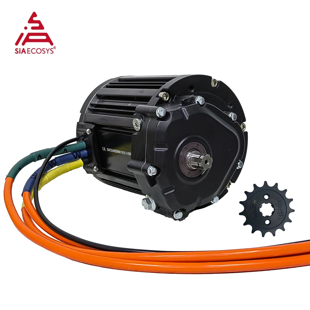 New QS138 90H V3 4KW 7200rpm with 1:2.35 gear box IPM PMSM Mid Drive Motor For Offroad Dirtbike Adult Electric Motorcycle