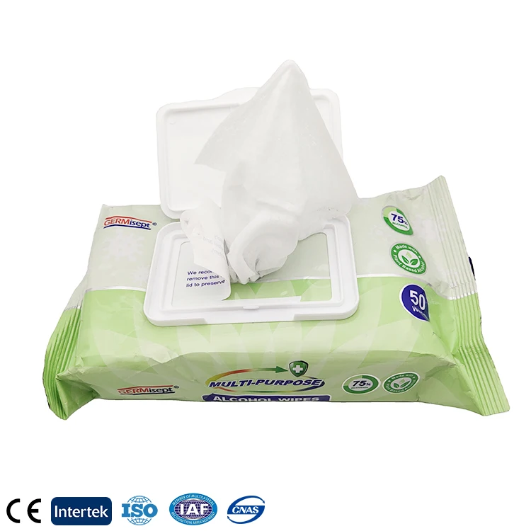 FSC GMPC CE ISO13485 BSCI BIODEG custom hand wipes antibacterial 75% alcohol wipes